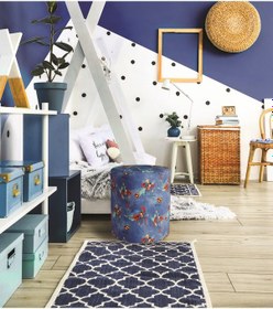 Resim Bluehomeconcept Adawall Home Blue Superman Puf 