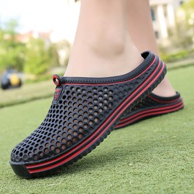 Resim Kadınlar için Slip-On Kuş Yuvası Nefes Alabilir EVA Sandaletler - Yumuşak Rahat İç/Dış Mekan Terlikleri, Havalandırma Delikli, Yuvarlak Burun Tasarımı & Düz Tabanlı Her Mevsim Kullanımına Uygun, Şık Kontrast Kenarlıklı, Perfore Edilmiş Tasarım 