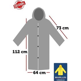 Resim Marlux M21M Unisex Kapüşonlu Çıtçıtlı Eva Yağmurluk - Su Yeşili Turkuaz 