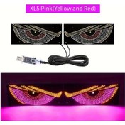 Resim Cloudstore Pembe 2'li Led Usb Şeytan Gözü Ekran Aydınlatma Kablosuz Araç Dekorasyon Işık 