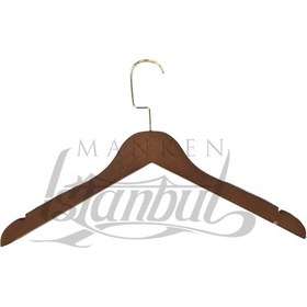 Resim Takım Elbise Askısı 44 Cm Gold İtalyan Kanca Masif Ahşap Business Class 5 Adet Diğer 