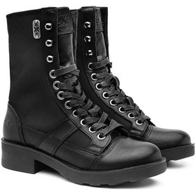 Resim Çizme Kadın Oxw002300 Oxs Frank 0023 Mıd D Nylon/leather Black Siyah 