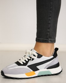 Resim MARCOMEN Urban Edge Beyaz Gri Erkek Spor Ayakkabı – Günlük Süet Hafif Sneaker 