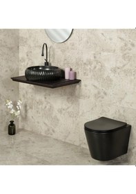 Resim Lena E-4161S Tezgah Üstü Porselen Lavabo 