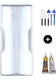 Resim Redmi K40 Gaming Uyumlu Arka Pil Kapağı Beyaz + Montaj Seti Çok Renkli 