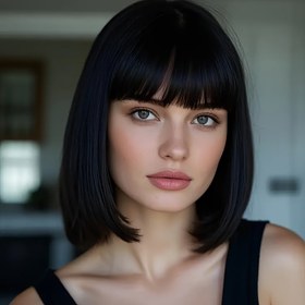 Resim Kadınlar için 30.48cm Klasik Düz Bob Saç - Siyah, Açık Kahverengi veya Koyu Kahverengi Sentetik Saç, Saçlar, Düğüm Yok, Kolay Stil, Günlük Giyim İçin Mükemmel, Doğal Görünümlü Saç | Yüksek Sıcaklıkta Fiber 