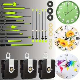 Resim 3 Adet DIY Saat Mekanizması Kiti, 6 Parlayan Kolu Seti - Yüksek Tork, Sessiz Çalışma, Kolay Kurulum, Dayanıklı Plastik/Metal - Çeşitli Saat Stilleri & Tamir Araçları İçerir, Ev Saati Yedek Parçası|Çok Yönlü Saat Parçaları|Kaliteli Tamir Kiti, Saat Mekanizması Kiti 