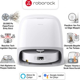 Resim Roborock Curv 2 Robot Süpürge 20000PA Hyperforce Emiş Gücü, Akıllı Kir Tanıma, 15MM Engel Aşma, Bakteriyel Silindir, Görüntülü Arama ile Evcil Hayvanlarıkontroletme, Roborock Türkiye Garantili 