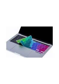 Resim Apple Uyumlu MacBook Pro Touchbar Klavye Koruyucu 13Inc 16Inc İngilizce Türkçe Pembe Yeşil 