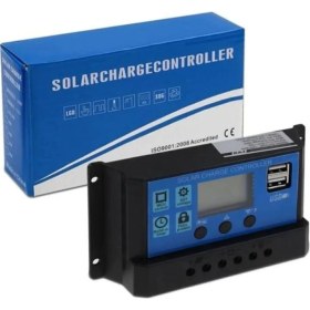 Resim 50'li Paket Güneş Paneli Akü Şarj Kontrol Cihazı 20 AMPER-12V 24V 