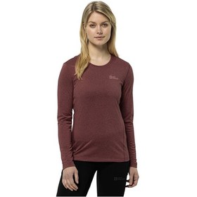 Resim Jack Wolfskın Jack Wolfskin Sky Thermal L/s Kadın Kırmızı İçlik Üst 2191 Bordo 