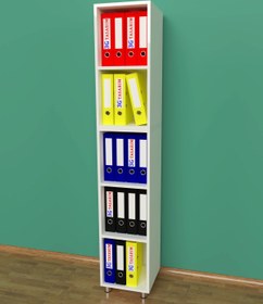 Resim 3G TASARIM Modüler Açık Raflı Kitap Ve Dosya Dolabı 3g-001-ad-beyaz / 35x35x190h 