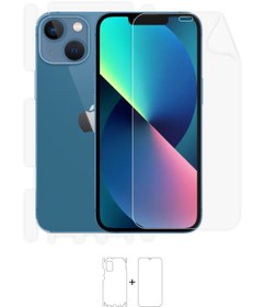 Resim Wrapsol Iphone 13 360 ° Full Body Ekran Koruyucu Kaplama Ön Arka Yan Darbe Emici Poliüretan Film 