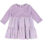 Resim Triko Garnili Elbise Lila 