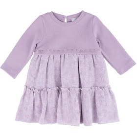 Resim Triko Garnili Elbise Lila 