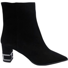 Resim Poletto Hakiki Deri Sıyah Bot Topuklu 841 02 V1-1031 Siyah 