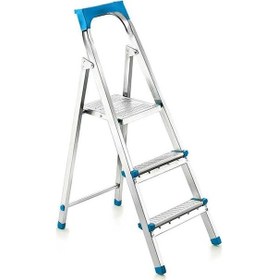 Resim 2+1basamaklı Metal Merdiven Y: 60cm - 120kg.taşıma Kapasitesi 50 