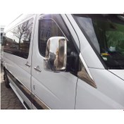 Resim Mercedes Sprinter W906 2006 - 2018 Ayna Kapağı 2 Parça Paslanmaz Çelik 