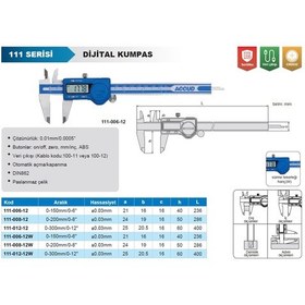 Resim Accud Dijital Kumpas 111 Serisi 0-150mm 