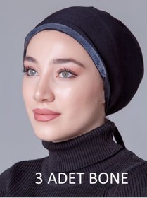 Resim nanak 3 Adet Siyah Penye Kaymayan Bone 