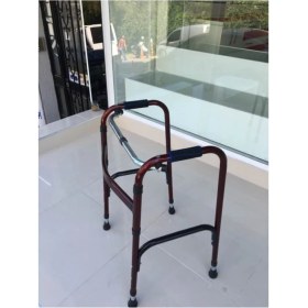 Resim Normadia Katlanabilir Metal Walker Yürüteç, Dört Ayaklı ve Boy Ayarlı 