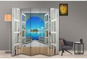Resim Manzara Temalı Özel Tasarım Paravan Room Divider PRV1132, 180 x 180 