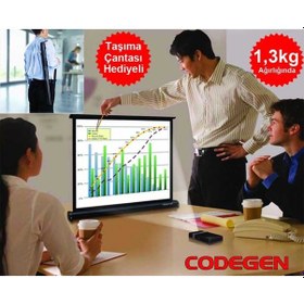 Resim Codegen (Mx-40) 81X61 Masaüstü Portatif Projeksiyon Perdesi 
