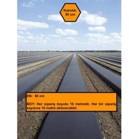 Resim NetBazaars 80 cm Enli Malç Naylonu, Çilek, Marul, Karpuz Üretimi Için Ot Engelleyici, Toprak Nem Koruyucu 