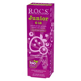 Resim Rocs Junior 6-12 Yaş Orman Meyveleri Tadında Florürsüz Çocuk Diş Macunu 