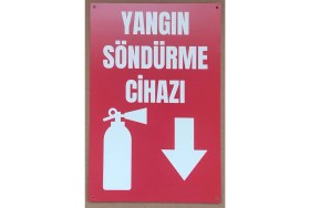 Resim Hayg Equipment Yangın Söndürme Cihazı Isg Tabelası Uv Baskı Alüminyum Uyarı Levhası 20 cm x 30 cm 