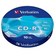 Resim VERBATIM 43725 CD-R 10 Wrap Extra Protection 52x 700MB 