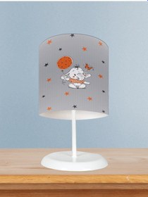 Resim Mekta Home Bebek Ve Çocuk Odası Turncu Filli Balon Desenli Abajur 