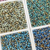 Resim 20g 4mm Yarım Altın & Yapay Yeşim Boncuklar - DIY Takı Yapımı, Bileklik, Küpe, Kolye için Yuvarlak Ara Boncuklar - El Yapımı Aksesuar Malzemeleri, Çok Renkli Takı Yapımı ve El İşi Bilezikler İçin Ara Boncuklar 