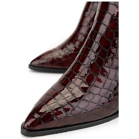 Resim Tamer Tanca Kadın Hakiki Deri Bordo Casual Çizme 33 409-1 Bn Czm Sk24-25 Bordo Kroko Bordo 