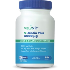 Resim VELAVİT V-Biotin Plus 5000 mcg 60 Tablet 