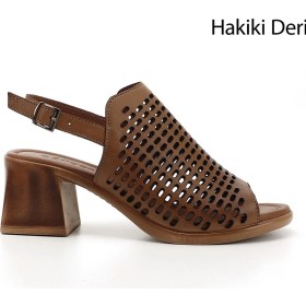 Resim Gönderi(R) Gönderi R Kadın Taba Antik Kalın Topuklu Hakiki Deri Sandalet Dyza50445044 Taba 