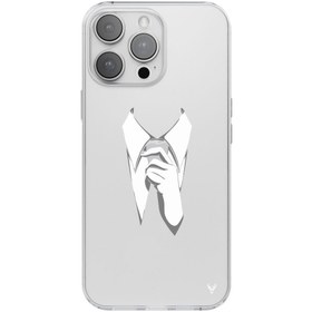 Resim iPhone 14 Pro Max Kravat Telefon Kılıfı 