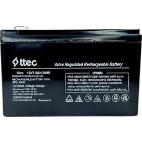 Resim Ttec 12v 7.5ah Kompakt Enerji Kaynağı F1 Terminal 