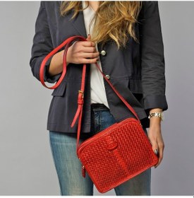 Resim Gön Handmade Deri Örgü Postacı Çanta ( Peke) 