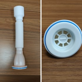 Resim Luxe Körüklü Lavabo Evye Sifonu Ø50 Çıkışlı Plastik Vidalı 