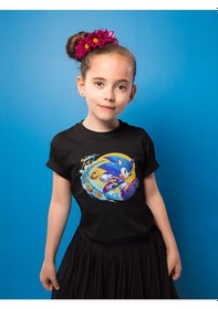 Resim Sevbano Unisex Süper Sonic Baskılı Oyun Çocuk Tişört 1-12 Yaş Siyah 