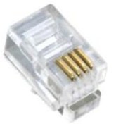Resim 4P/4C Rj9 Konnektör Modular Plug 100'Lük Paket 