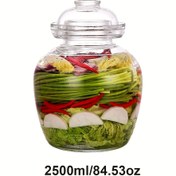 Resim 1 Adet, 2500ml/84.53oz Kapaklı Cam Fermentasyon Kavanozu, Su Mühürli Hava Kilidi ile Geleneksel Fermentasyon Seti, Turşu ve Kombucha için Turşuluk, Saklama Kabı, Havasız Fermentasyon Kavanozu, Dayanıklı Cam Kavanoz, Yüksek Kaliteli Fermentasyon Kavanozu, Mutfak Koruma, Ev Yapımı Lahana Turşusu Yapma 