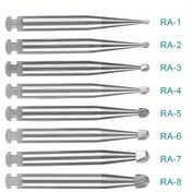 Resim 5 adet RA Düşük Hız Tungsten Karbür Burs - Yuvarlak Baş Serisi, 2.35mm, Çilek Kesme ve Parlatma için İdeal, Hassas Aletleme | Yuvarlak Baş Bursları | Tungsten Karbür Bursları 