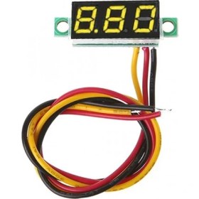 Resim 0-100V Mini Voltmetre Sarı 