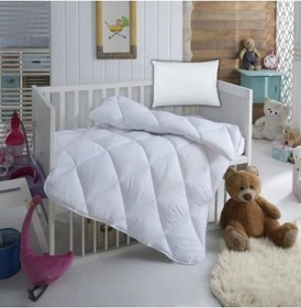 Resim Bebek Yorgan Seti Bebe Yorganı 100x150 Cm + Bebe Yastığı 