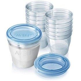 Resim Avent Via Anne Sütü Saklama Kapları 10X180 Ml 