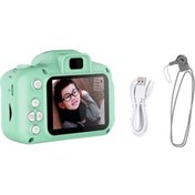 Resim NARGO Yeşil Renk Mini 1080p Hd Çocuk Kamera Dijital Fotoğraf Makinesi 2.0 Inç Ekran 