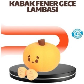 Resim Dekoratif Pumpkin Gece Lambası Şarjlı Dokunmatik Led Işık Çok Renkli 