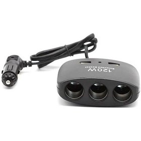 Resim ENERJİ SOKETİ ÇAKMAKLIK ÇOĞALTICI 3 GİRİŞLİ ÇİFT USB'Lİ 12V-24V 